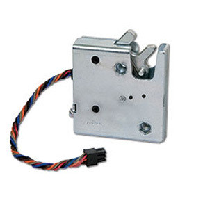 Southco Electronic rotary latch, steel, zinc plate, bright chromate, electronic access, 1/4-20, rivet/screw installation, concealed/internal profile, non-sealed connector, auto re-lock, no microswitch S R4-EM-11-131 |Austin Hardware