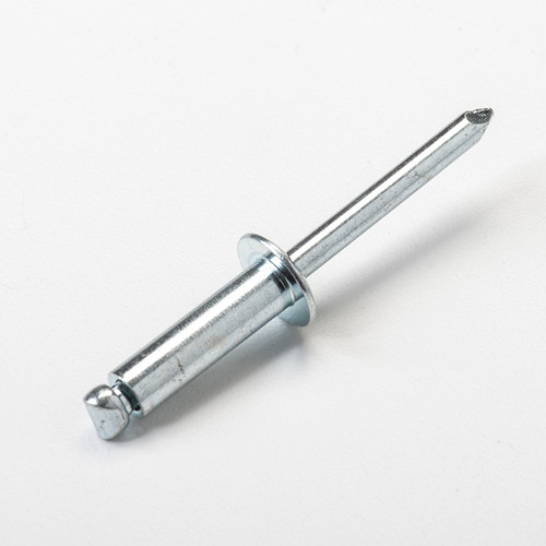 Blind Rivet, Open End, Steel Body, Steel Mandrel, Domed Head, 1/4 In. Diameter, .501-.625 In. Grip Range