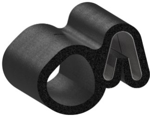 Push-On Trim Seal, .585" H Edge Trim With .725" Bulb