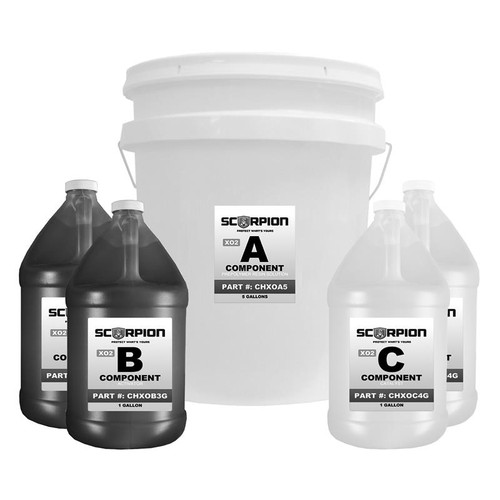 Scorpion X02 bed liner and industrial coating, base component A - polyurethane resin, 5 gallons