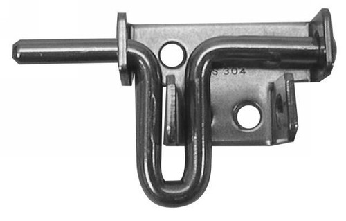 Gate latch with striker plate, padlockable, 4 in. x 1 1/2 in., stainless steel