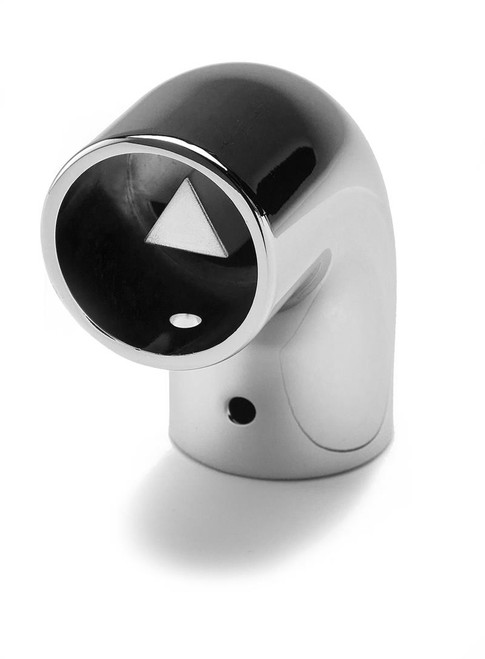 Elbow Stanchion, for 1-1/4 in. Dia. Grab Rail, No Set Screw Holes, Chrome Finish