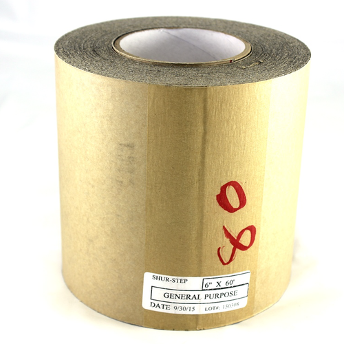 Shur-step, non-skid tape with pressure sensitive adhesive, 6 in. W x 60 ft. Roll, waterproof SHUR-STEP 6" GP |Austin Hardware