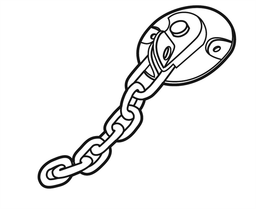 Back plate only for safety chain lock assembly for todco door