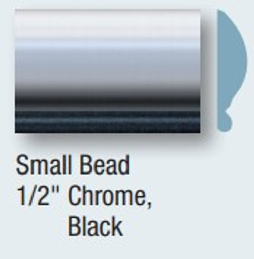 Flat Moulding With Bead, 1/2 In., Chrome, 150 Ft. Reel