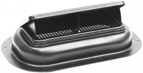 Vent, Steel with Black E-Coat, Raised Frame Style offer Maximum Inside Clearance and Maximum Air Flow, Length 13 3/8, Width 7 3/4, Height 2 1/4 in.