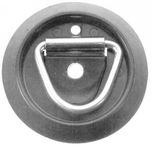 Surface Mount Tie Down D-Ring With Spacer, 500 Lbs. Working Load Limit, Zinc Plated