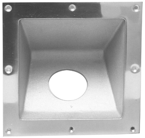Cast aluminum gas fill with 2-3/8 in. hole, 7-7/8 in. L x 7-7/8 in. W x 4-1/4 in. D, #10 dia. Mtg. holes TH3003 |Austin Hardware