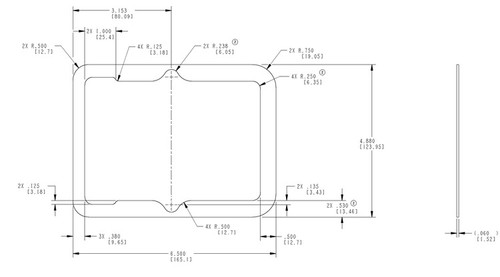 TriMark - Gasket only, for ah 12324-63, neoprene closed cell, 1/16 in. Thick, provides resistance to water and dirt infiltration