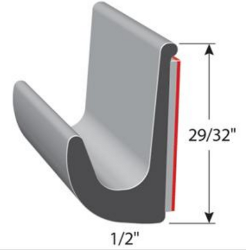 Flexible Plastic Peel N' Stick Rain Gutter, Eliminates Time Installing Aluminum Rain Gutters, Easy To Install With 3m Acrylic Automotive Grade Foam Tape, Bonds Above Windows On Your Truck, Car, Rv Or Boat To Channel Off Water, Sold by the foot.