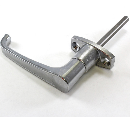 TriMark - Non-locking l handle, non-handed, copper-nickel chrome, assembly type 4, 3.441 in. drive bar length, press-on retainer