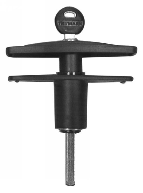 Trimark T-Handle, Pop-Up Style, Zinc Diecast Material, Black Finish, 2.75 In. Center To Center, Random Keyed, .522 Tall Closed, 2.25 In. Open