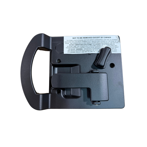 TriMark - Motor home entrance door hardware, inside release, non-handed, low gloss black, 1.39-1.58 in., no dead bolt