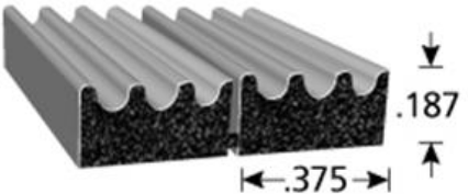Trim-Lok Rib Wthrstrp Dbl Wide, Sold by the foot. TL X113-HT-DBL |Austin Hardware