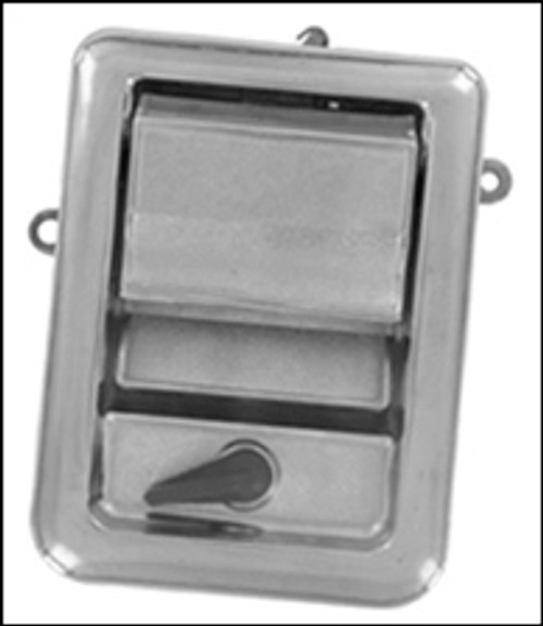 TriMark - Paddle handle, flush mounted, 4 point, right handed,  nickel chrome plated, inside lock knob to be used as an inside release handle, fmvss 206 compliant
