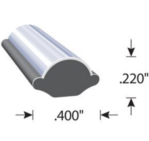 Locking Key, For Two-Piece Locking Gasket, Chrome Mylar Strip, Sold by the foot.