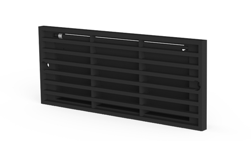 Genesis Compartment vent, automatic venting with spring-loaded flap, black VT-2495-A01-BLK |Austin Hardware