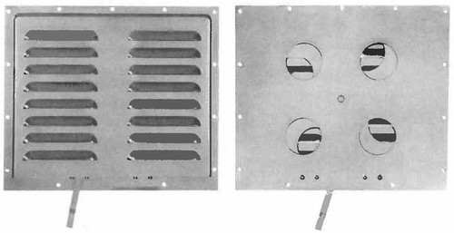 Louvered Vent with Outside Control to Open & Close, Aluminum, Width 12 1/4 in., Height 10 1/2 in.