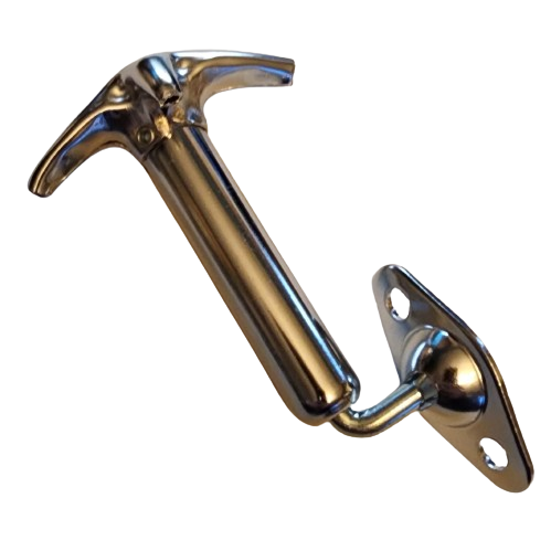 Hood Latch with Bent Elbow, Curved 2-5/8 in. L Handle, 5/8 in. Dia. Steel Shaft, Overall Length 4-1/2 in. in Free Position, Chrome-Plated WJ 94 CH |Austin Hardware
