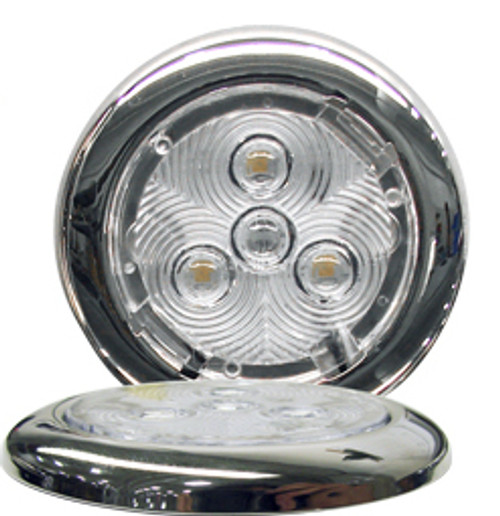 SILHO-X 2.75" RND WHT W/SS TRIM RING