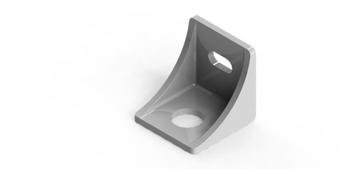 Cast Aluminum Shelf Bracket with Round and Slotted Holes