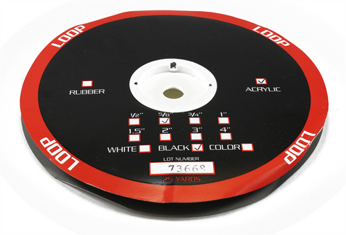 5/8IN BLACK HOOK ACRYLIC ADHESIVE HOOK AND LOOP - 1