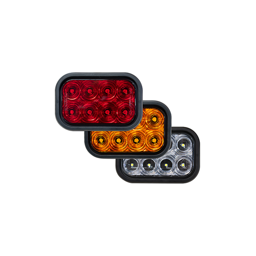 TQ T71-RR0T-1 RECTANGULAR 8 LED STT GROMMET MNT RED LENS 3 POLE TecNiq Austin Hardware & Supply