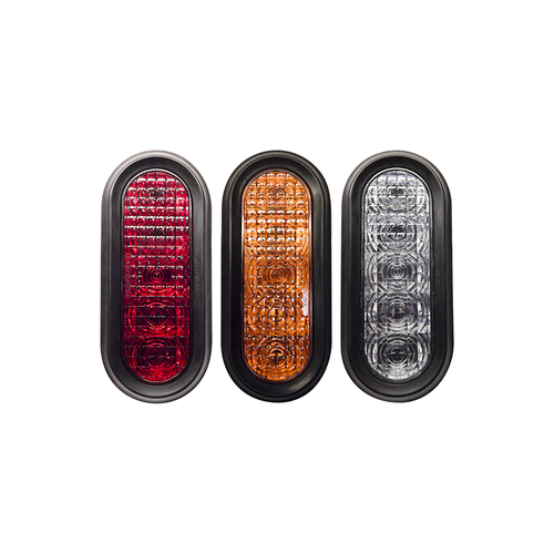 TQ T60-RRHA-1 6" OVAL RED STT HORIZ GROMMET MNT RED LENS AMP TecNiq Austin Hardware & Supply