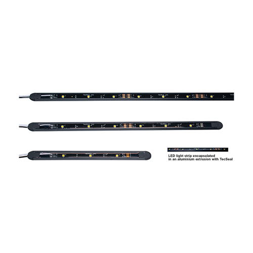 TQ E45-W020-1 6 LED 11.5 ALUM EXTRU LAMP WHT BLK HOUSING TecNiq Austin Hardware & Supply