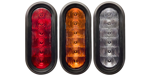 TQ T66-RR0T-1 6IN OVAL 6 LED STT GROMMET MOUNT RED LENS 3 POLE TecNiq Austin Hardware & Supply