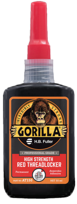GorillaPro AT150 High Strength Threadlocker Red Liquid