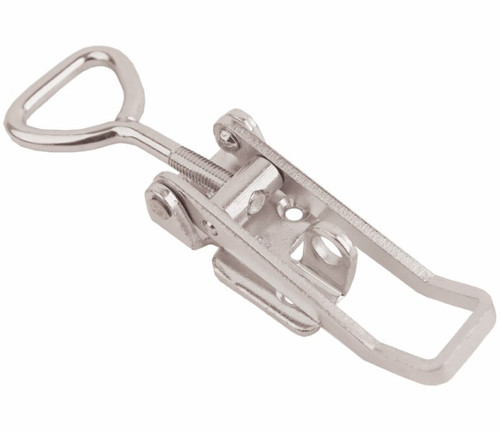 Medium duty adjustable latch, Large size, Electropolished 316 Stainless Steel with Countersunk mounting holes.

