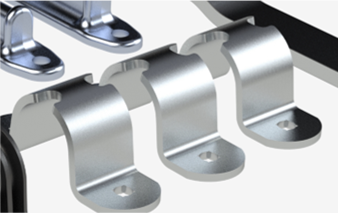 CL-615-8 AL Aluminum Anti-Rack Bar Lock, Rod Bracket Only Austin Hardware & Supply