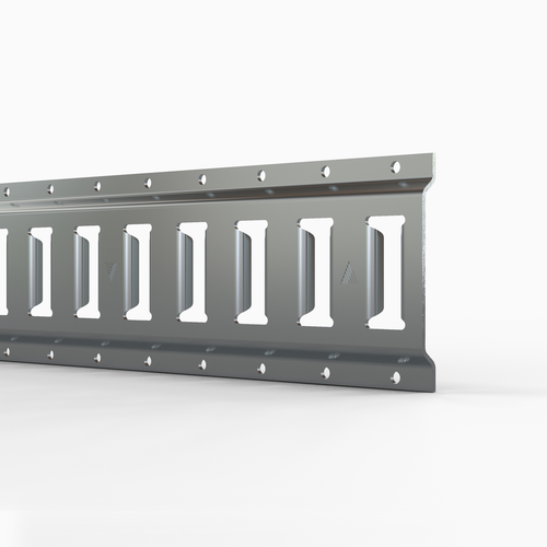 E TRACK HORIZONTAL 50KSI STEEL GALVANIZED 10FT IN LENGTH