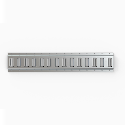 E TRACK HORIZONTAL 50KSI STEEL GALVANIZED 1FT IN LENGTH