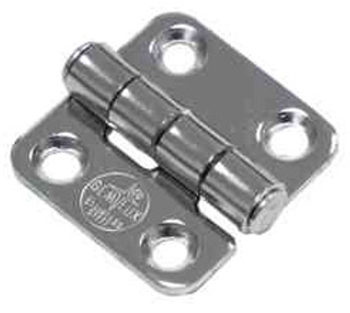 Stamped Stainless Hinge, Marine Grade 316 SS, 1 1/2 X 1 1/2