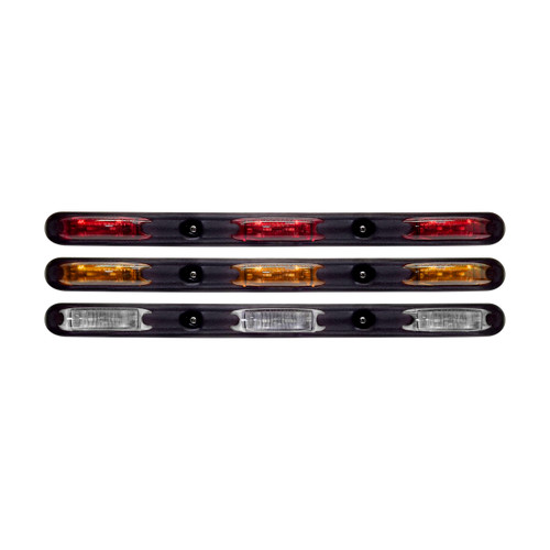 TRI-BAR AMBR LED AMBR LENS BLK BODY PIGTAIL