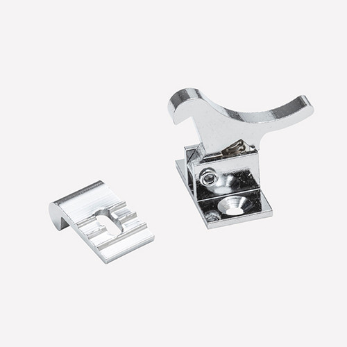 1539 CB ELBOW CATCH W/STRK.CHR/BRASS Austin Hardware & Supply