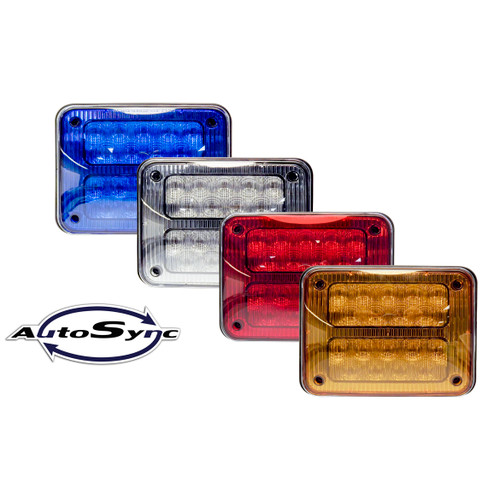 K90 AUTOSYNC RED AMBR FLASHER LAMP CLR LENS