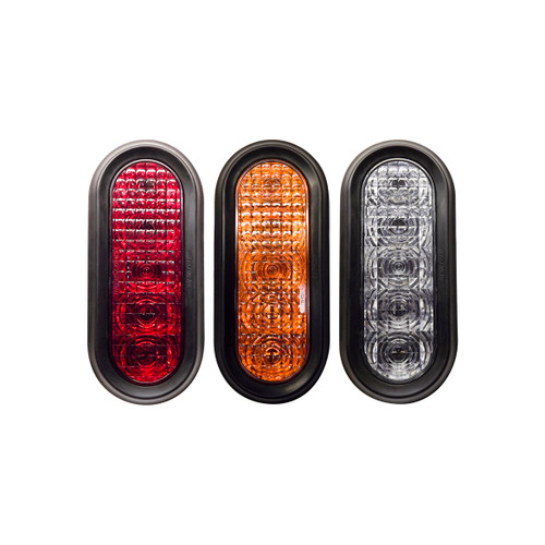 TQ T60-RCHP-1 6IN OVAL RED STT HORIZ GRMMT MNT CLR LENS PG TAIL TecNiq Austin Hardware & Supply