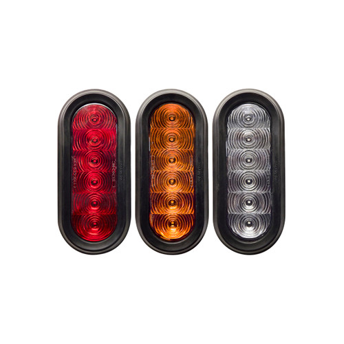 6IN OVL 6 LED TRN DUAL INT SURF MNT AMBR LENS PGTL
