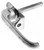 Padlockable L-Style Handle, Iron/Steel Construction, Zinc Finish, 5/8 In. Square Shank