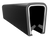 Quickedge Decorative Protective Trim With Metal Core, Black Sof-Tone,  In.Q In. Trim For 3/16 In. To 1/4 In. Edges, Grips Edges From .135 In. To .250 In. Thick (250 Ft. Full Carton Quantity)