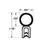 AS 75001360 Push-On Trim Seal, Dual Durometer Sponge And Solid Rubber, Flexible Wire Core, For .065 In. To .095 In. Flange Thickness, Section No. Rs-128 (25 Ft. Coil) Cooper-Standard (StanPro) Austin Hardware & Supply