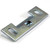 Striker, Slotted Holes, Zinc Plated,  Paddle Latch Style, Has a Long Primary Catch and a Shorter Secondary Catch