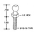 GSH-13MM-BS 1" THD Ball Stud, 13mm, 5/16-18 x 1 in. Thread Genesis Austin Hardware & Supply