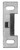 Striker, Paddle Latch Style, Has a Long Primary Catch and a Shorter Secondary Catch with Slotted Holes, Zinc Plated Striker, Paddle Latch Style, Has a Long Primary Catch and a Shorter Secondary Catch with Slotted Holes, Zinc Plated