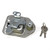 PAD-L8800-SS-90-545 Paddle Handle, Single Point, Key-Locking, Hook At 90, No Rod Bushing, Designed For Use With Truck Tool Boxes Or Storage Containers, Stainless Steel. Keyed 545. Austin Hardware & Supply