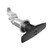 Vise Action compression latch, zinc alloy, black powder coat, key locking, 1.53-2.15 in. grip range, .04-.71 in. door thickness, T-handle head style, hand operated, large