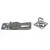 Safety Hasp, Swivel Style, Cold Rolled Steel, Bend in Hasp, Eye in Staple for Padlock, Overall Length 3 1/4 in.